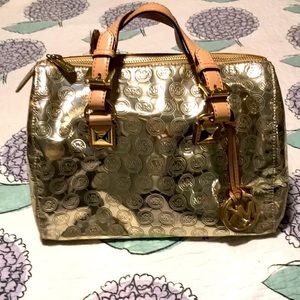 Michael Kors  gold satchel bag